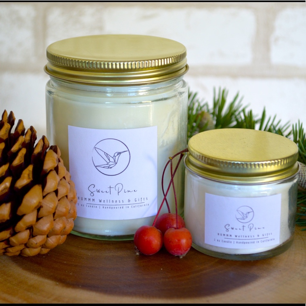 Sweet Pine 🌲 Hand-poured Artisanal Luxury Candle (1 large or BOGO free small)